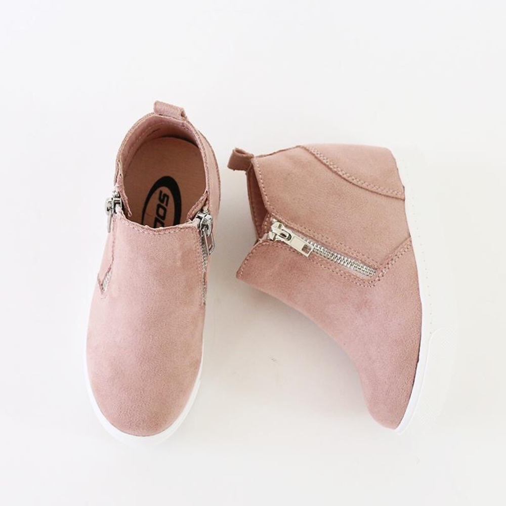 Mommy & me fashion kids wedge sneakers booties - Picture 3 of 7
